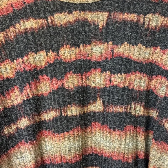 Hannah Fall Colored Striped Bell Wrist Long Sleeve Sweater Size XL - Picture 2 of 6